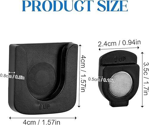 Set da 3 Supporti per Telecomando, Supporto Magnetico da Parete per l'Archiviazione in Nero, Supporto da Parete per Telecomando - Honorern