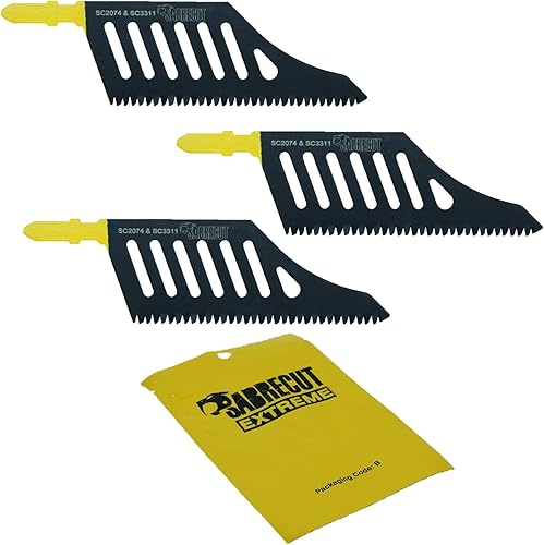 3 lame per seghetto alternativo SabreCut JSSC2074_3 con codolo a T HCS per legno taglio a filo DT2074 compatibili con Dewalt Bosch e molti altri - Honorern