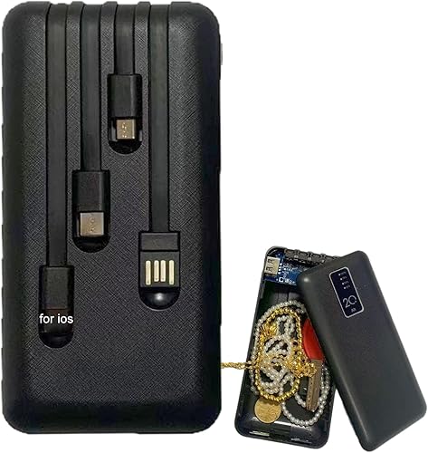Archiviazione, scorta, Nascondere il compartimento sicuro, Spacchi nascosti a nascondiglio Power Bank, portatili portatili preziosi per gioielli - Honorern