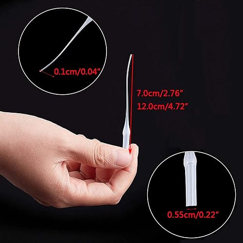 100 micro punte per colla, colla in plastica, applicatore per colla, per artigianato, erogazione di laboratorio, dispenser adesivi - Honorern