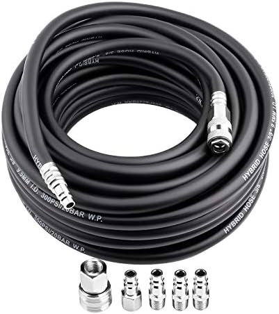 Tubo per aria compressa, 15 m, in PVC, diametro interno 9,5 mm, diametro esterno 15 mm, attacco rapido europeo, pressione di lavoro 20 Bar - Honorern