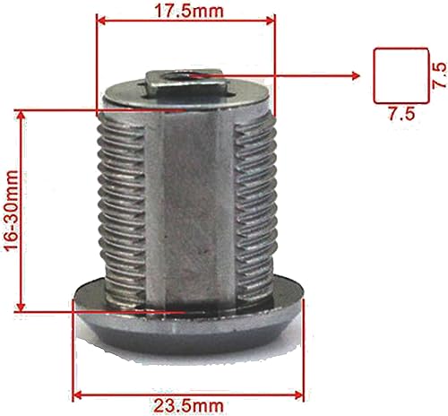 serratura per armadietto, a camma, per le porte, gli armadi, gli armadietti e le cassette della posta, da 16 mm, 20 mm, 25 mm, 30 mm, con chiavi, 16mm Drawer lock - Honorern
