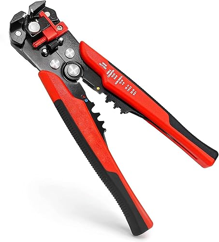 Spelafili Elettricista, Pinza Crimpatrice Automatica, 3 in 1 Tronchese Autoregolante, Pinza Capicorda per Tagliare, Spelare 10-22 AWG con Interruttore Rotante Regolabile per Elettricisti - Honorern