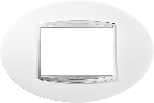 Gewiss GW16303TB Chorus Art Placca, 3 Posti, Bianco - Honorern