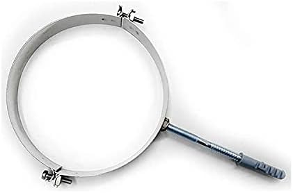 Fascetta murale con collare e tassello acciaio INOX lucido DN250 canna fumaria, tubo acciaio inox 316 - Honorern