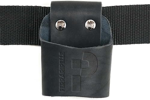 Porta Martello Colore Nero - in Vero Cuoio, Rivetti Bruniti, Fatto a mano in Italia, Cintura non Inclusa - Honorern