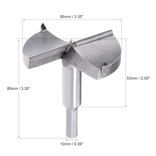 Forstner - Punta da trapano da 85 mm, per carniera, attacco esagonale da 10 mm - Honorern