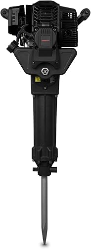 Jackhammer Martello Demolitore a Benzina 2,5hp, Motore a 2 Tempi, 700-1500 colpi/min, 20-55 Joule, Presa Esagonale SDS HEX 30mm, con Scalpello a Punta, Piatto & Utensili - Honorern