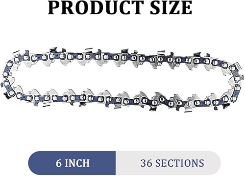 Catene Per Mini Motosega A Batteria, 2 pezzi catene per motosega, 6 pollici catena per motosega, Catena Motosega 36 Maglie, Catena per motosega elettrica, Catena, ricambio con le mini motoseghe - Honorern