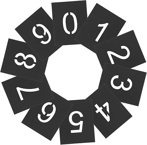 SEWOART 10Pcs Vernice Spray Modello Di Carattere Stencil Numeri Numeri Stencil Numeri Di Stampo Numeri Di Bordo Muore Numero Numero Di Stampo Pittura Stencil Grandi Numeri Stencil Di - Honorern