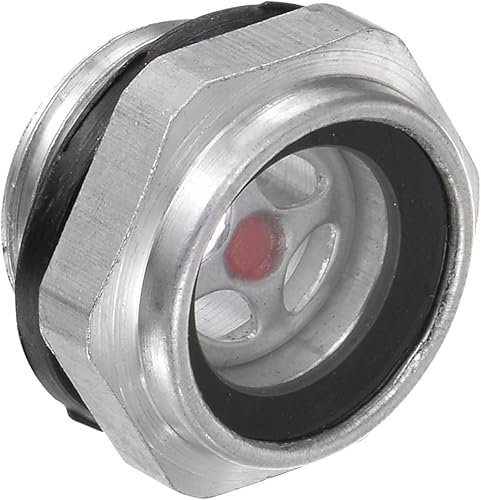 Vetro Livello Olio Compressore Aria, | Maschio G1/2 | Finestra Indicazione Livello Olio Alluminio Testa Esagonale - (Applicazioni: Accessori Scatola Del Cambio), 1Pz - Honorern