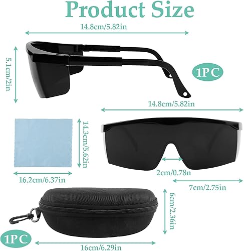 Occhiali di Protezione Laser, IPL 190-540nm Occhiali Luce Pulsata, Glasses IPL Professionali, Glasses Protettivi da Lavoro, Protezione UV, Laser Hair Removal, per Donna, Uomo, Viso - Honorern