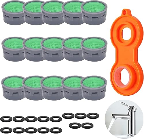Aeratore Rubinetto, Rompigetto Aeratore Rubinetto, 15 Pezzi Filtri Rubinetti Lavandino, Filtri Rubinetto Acqua Aeratore, Rompigetto Rubinetto, per Aeratore del Rubinetto Universale, M21 - Honorern