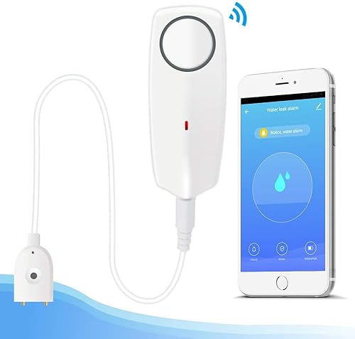 Allarme Del Sensore Livello D'Acqua Intelligente Per La Segnalazione Di Acqua Wi-Fi Nessun Hub Costoso Necessario Funzionamento A Batteria, Avvisi Di Notifiche Di Allarmi TUYA/Smart Life App - Honorern