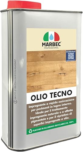 MARBEC OLIO TECNO 1LT Impregnante per legno interno a rapida essiccazione anche nelle stagioni umide. Non crea film e lascia al materiale un aspetto naturale. - Honorern