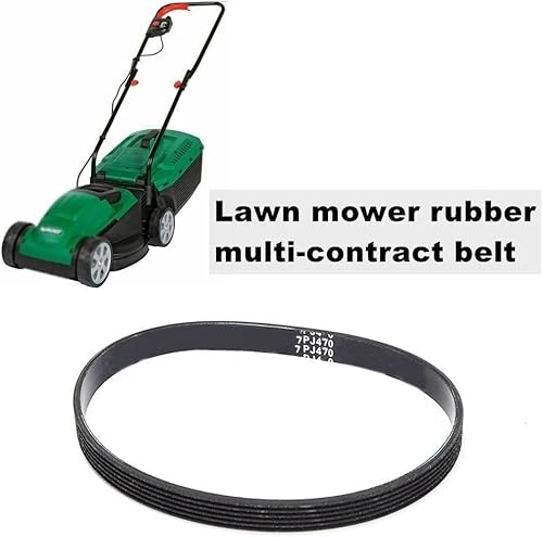 2 Pz/Confezione Cinghia di Trasmissione 7PJ470 per Tosaerba， Cinghia 7PJ 470 per Falciatrici Rotanti Compatibile con QUALCAST RM37, M2EB1437M, M2EB1537M, M2EB1637M - Honorern