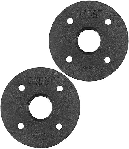 Flangia in ferro verniciato nero, confezione da 2, progettata per tubi da 3/4' con connessione filettata affidabile - Honorern