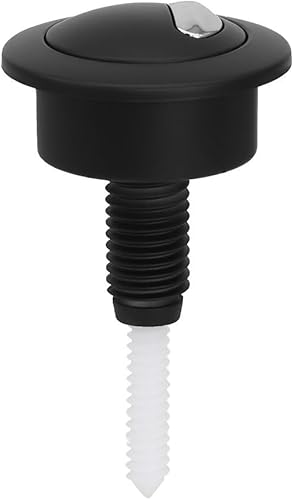 Pulsante per sciacquone, doppio pulsante di scarico, per Siamp, per Optima 49, Twyford e Vitra varie marche di WC, 87 x 48 mm (nero+argento) - Honorern