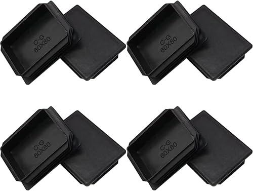 Tappi per tubi rettangolari, tappi in plastica, tappi terminali, tappi, rettangolari per recinzioni, inserti scorrevoli per pali di tubi, gambe e mobili (8 pezzi) (40 x 80 mm) - Honorern