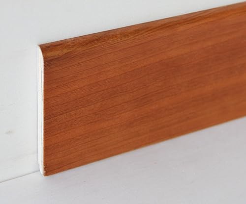 Battiscopa Rivestito In Legno Di Ciliegio Verniciato mm. 82X13X2400 (Nr.2 pezzi totalemetri 4, 80) - Honorern