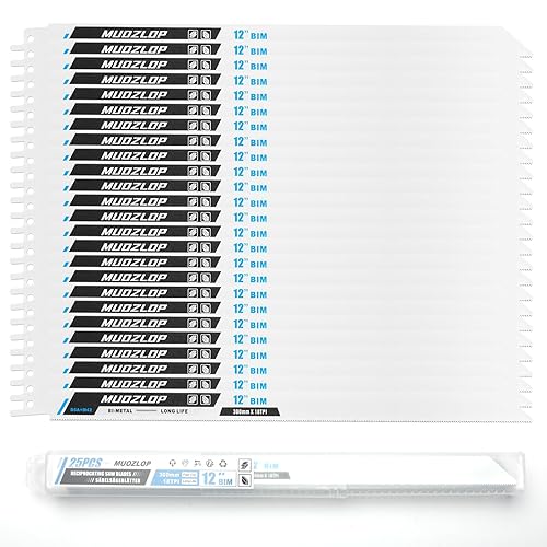 Confezione da 25 lame per sega a gattuccio, 30 cm, 18 TPI per sega a gattuccio, per sega a gattuccio, legno e metallo, 25, 18TPI 300 mm - Honorern