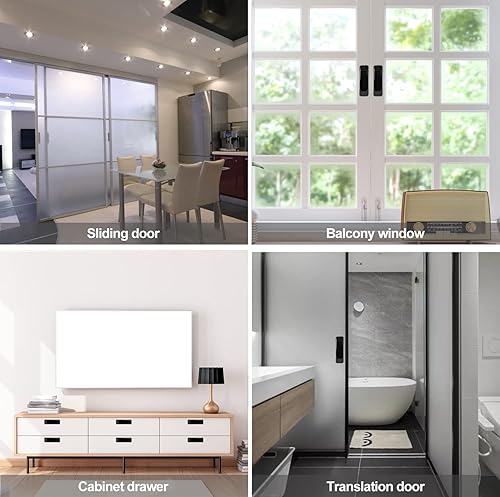 Maniglia Autoadesive della Porta Scorrevole 6 Pezzi,Maniglia Adesiva Armadio,Plastica Adesiva Manopole per Mobili Frigoriferi - Nero - Honorern