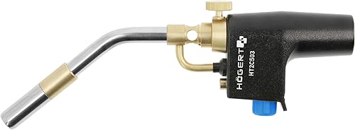 Högert Technik - Turbo propan gas torch - Bruciatore a gas turbo professionale - Bruciatore a gas propano per lavori sanitari, di installazione, di tetto e di officina - Funzione AUTO START/STOP - Honorern