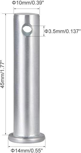 10mmx45mm Singolo Foro Clip Perni, 10pz Piatto Testa Zinco Acciaio - Honorern