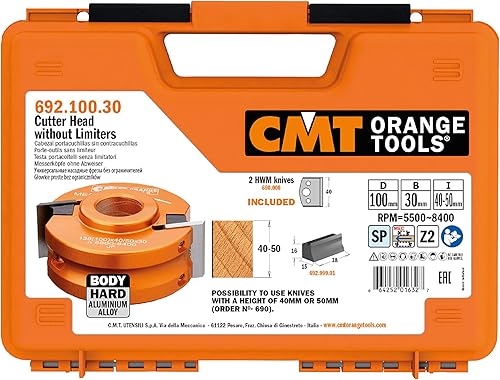 CMT 692.100.30 TESTA PORTACOLTELLI S/LIMITATORE D=100x40x30 - Honorern