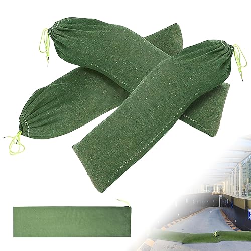 Sacchi di sabbia lunghi in tela, 3 pezzi da 150 cm, lunghi sacchi di sabbia con elastico, per finestre delle porte, controllo delle inondazioni - Honorern
