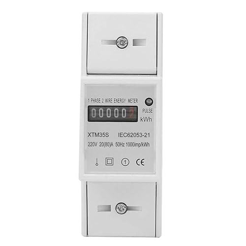 Misuratore di Energia kWh Contatore Elettrico XTM35S Monofase Guida LCD DIN 2P 20 (80) A 220V Misuratore Elettronico di Watt-ora - Honorern