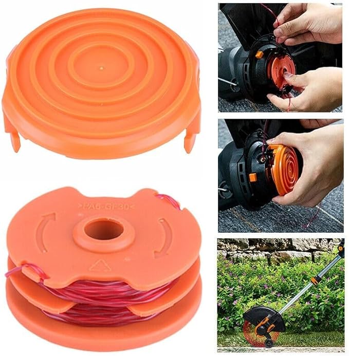 Bobina di ricambio per decespugliatore con tappo per diversi modelli Worx - Honorern