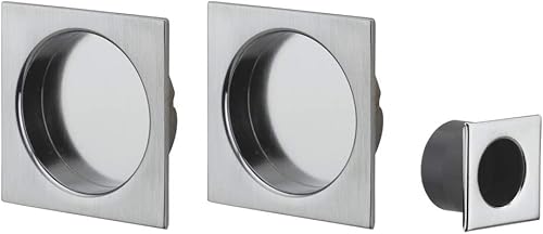 Maniglia a coppetta quadrata, per porta scorrevole, nichelata - THIRARD - Honorern