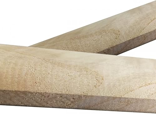 Listelli In Legno Levigato di alto design stondati - misura 33x21 mm, lunghezza 220 cm - Ideali per tele, bricolage e costruzioni - Legno di Paulownia - Honorern