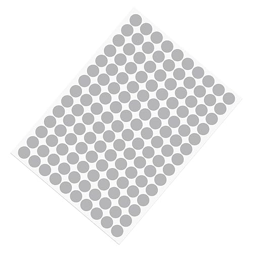 Copri Foro a Vite Adesivi (12mm di Diametro) 140 Pezzi in 1 Foglio, Tappo Sigillante in PVC Impermeabile - per Armadietto Armadio Mobili, Grigio - Honorern