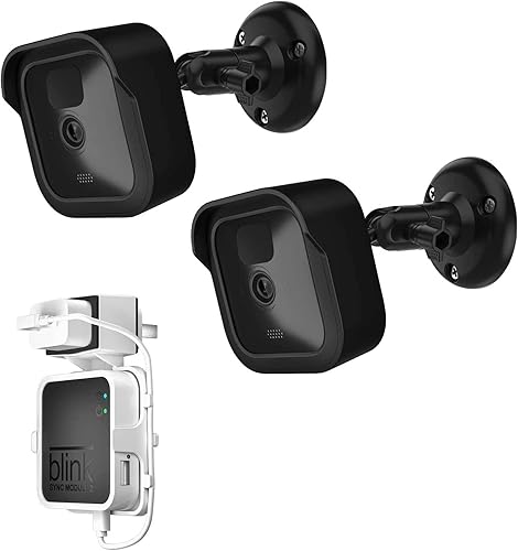 HOLACA Blink - Supporto per fotocamera da esterni, resistente alle intemperie e supporto da parete regolabile a 360 gradi, con modulo Blink Sync 2 supporti per fotocamera Blink Outdoor (Black 2Pack) - Honorern