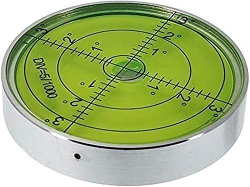 Inclinometri rotondi a bolla orizzontale ad alta precisione con magnete da 60 mm con cassa in alluminio a bolla Bullseye, livello di superficie, precisione 15'/2 (60 x 12 mm con magnete), - Honorern