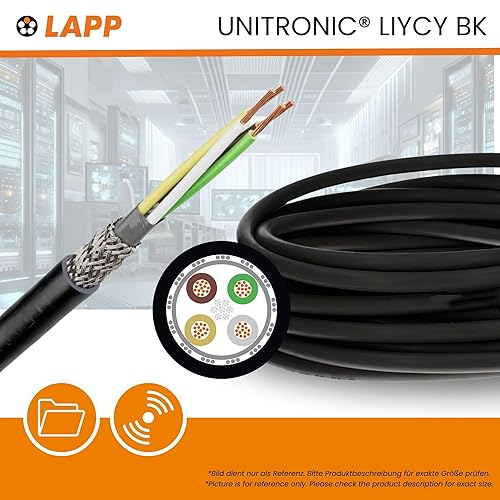 Lapp 1030497 LiYCY - Cavo di controllo schermato 4 x 0,34 mm², resistente ai raggi UV, cavo di segnale a 4 fili, cavo dati per esterni, cavo di saldatura, cavo di collegamento LED, cavo di - Honorern