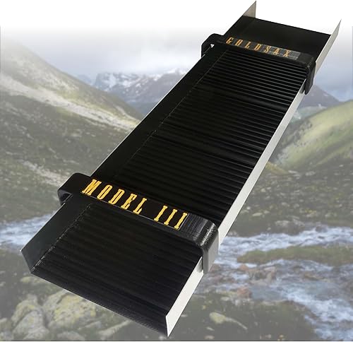 Grondaia dorata modello 3, Gold Sluice Box, 100 x 25 cm, per lavare l'oro sul fiume - Honorern