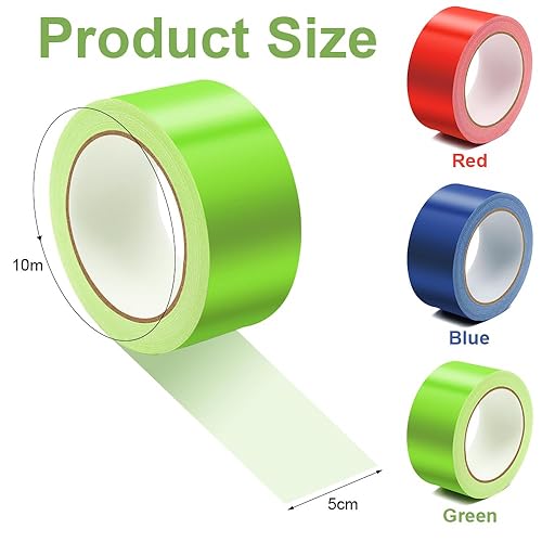 3 Rotoli Nastro Adesivo Telato, Strappabile Nastro Telato Gaffa Tape 50 mm x 10 m Duct Tape Extra Forte Resistente Impermeabile, Per Riparazioni, Fissaggio, Imballaggio, Marcatura e Sigillatura - Honorern