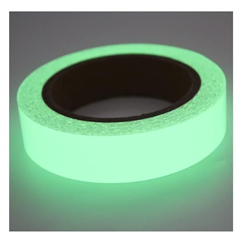 Nastro Luminoso Adesivo, Nastro Bagliore Nel Buio, Verde Fluorescente Luminoso Nastro, Nastro Fluorescente al Buio, Nastro Sicurezza Autoadesivo per scale, pareti, gradini-2.5cmx9.144m - Honorern