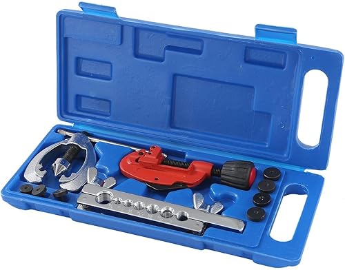 KATSU Kit Tagliatubo e Svasatura Tubi Freni Rame, Imperial 10 Pezzi Strumenti di Svasatura Rame Kit con Tagliatubo per Rame, Alluminio, Acciaio Dolce 371215 - Honorern
