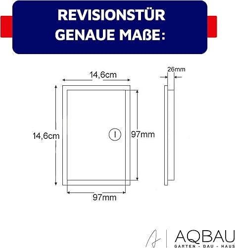 Sportello di ispezione in metallo con chiave (dimensioni di montaggio (LxAxP): 30 x 60 cm) - Honorern