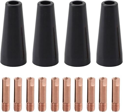 Flux Core Kit Punte Ugello Senza Gas MIG Saldatura Contatto Punta 0.9/1.0mm per 14AK 15AK MB14 MB15 Accessori Torcia - Honorern