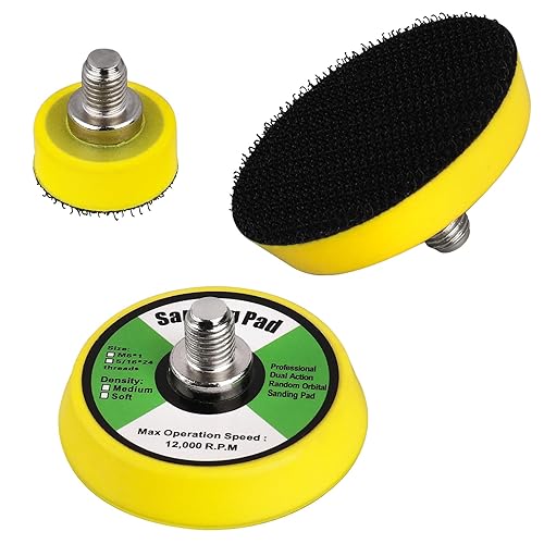 Piastra di supporto con filettatura M5, M6, cuscinetto abrasivo per legno, metallo, intaglio, levigatura (25 mm, 50 mm × 2) - Honorern