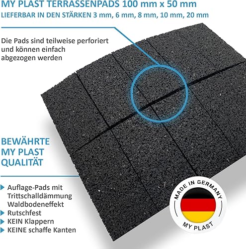 my-plast TP-100-50-3-100, Nero, 100 x 50 x 3 mm Menge: 100 Stück - Honorern