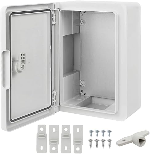 Armadio di distribuzione da parete con piastra di montaggio zincata, scatola industriale di controllo vuoto in plastica ABS con porta di protezione IP65, dimensioni 400 x 500 x 240 - Honorern