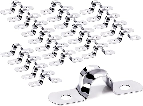 Morsetto a sella, 25 pezzi, 10 mm, in acciaio inox 304, per tubo flessibile da parete, per staffa di fissaggio di tubi del gas, acqua o installazione di tubi flessibili (M10) - Honorern