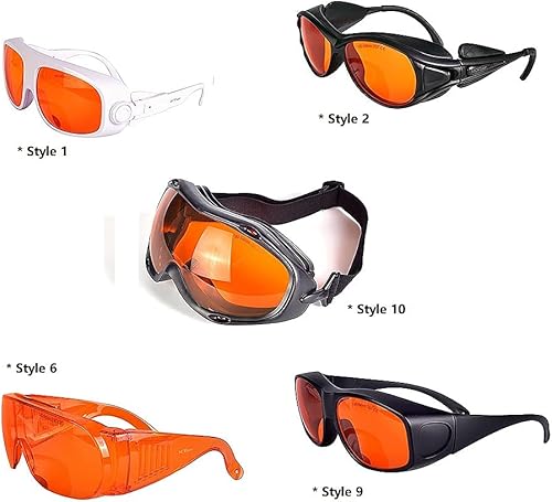 MCWlaser 190-540nm Occhiali di Protezione Sicurezza Laser OD7+ For UV light Violet Blue Green Laser 405nm 445nm 450nm 473nm 532nm Tipo di assorbimento Laser Safety Goggles Glasses EP-3 - Honorern