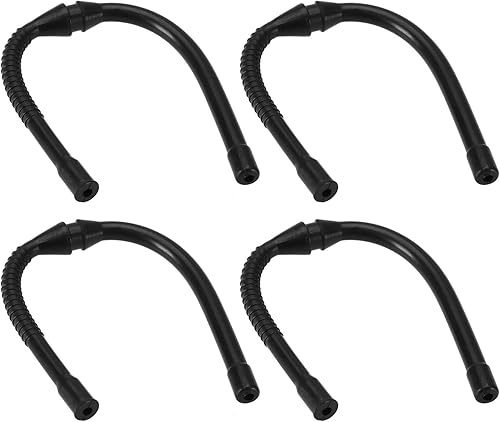 4 tubi del carburante in ABS per tubi del gas di ricambio, lunghezza 17,8 cm, compatibili con motosega Husqvarna 66 61 162 181 266 268 272 281 288 nero - Honorern